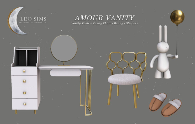 Sims 4 Amour Vanity at Leo Sims