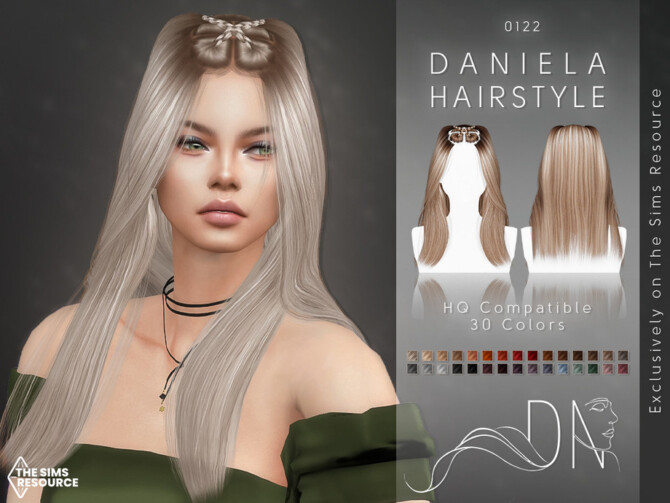 Sims 4 Daniela Hairstyle by DarkNighTt at TSR