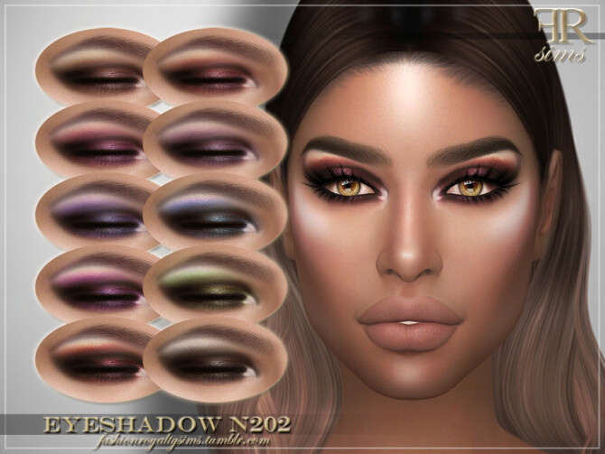 Sims 4 Eyeshadow N202 by FashionRoyaltySims at TSR