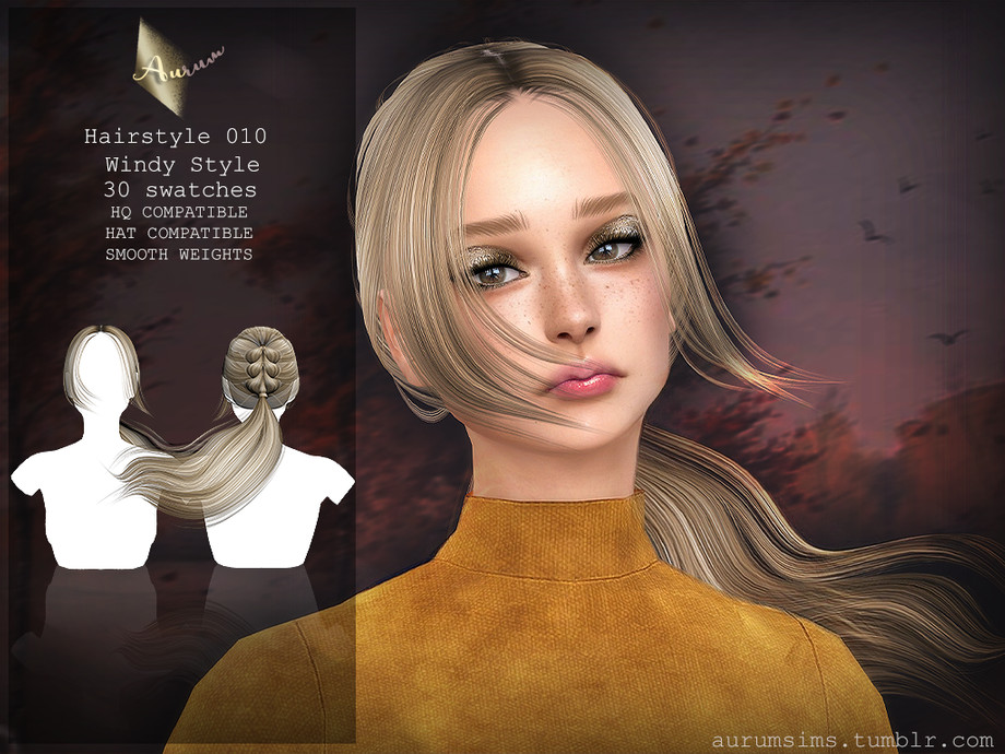 Hairstyle 010 Windy Style By Aurummusik At Tsr Sims 4 Updates