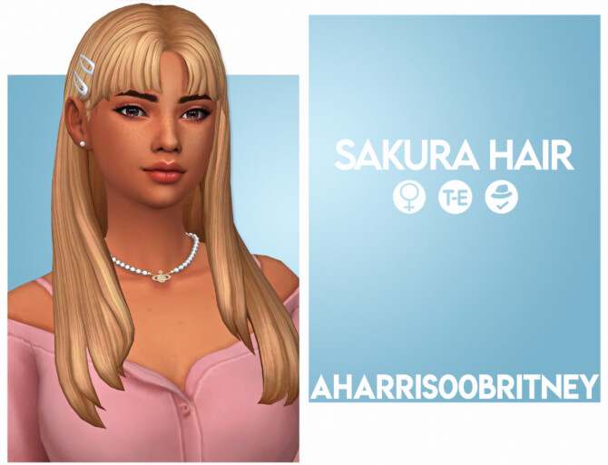 Sims 4 Sakura Hair at AHarris00Britney