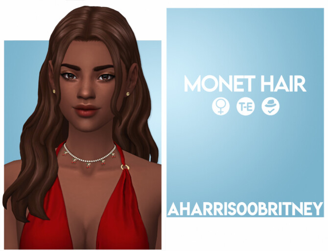 Sims 4 Monet Hair at AHarris00Britney
