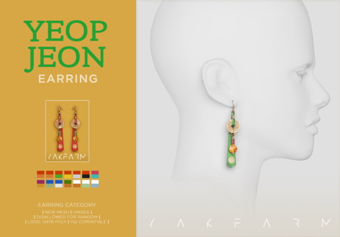 Sims 4 Yeopjeon Earrings at Yakfarm