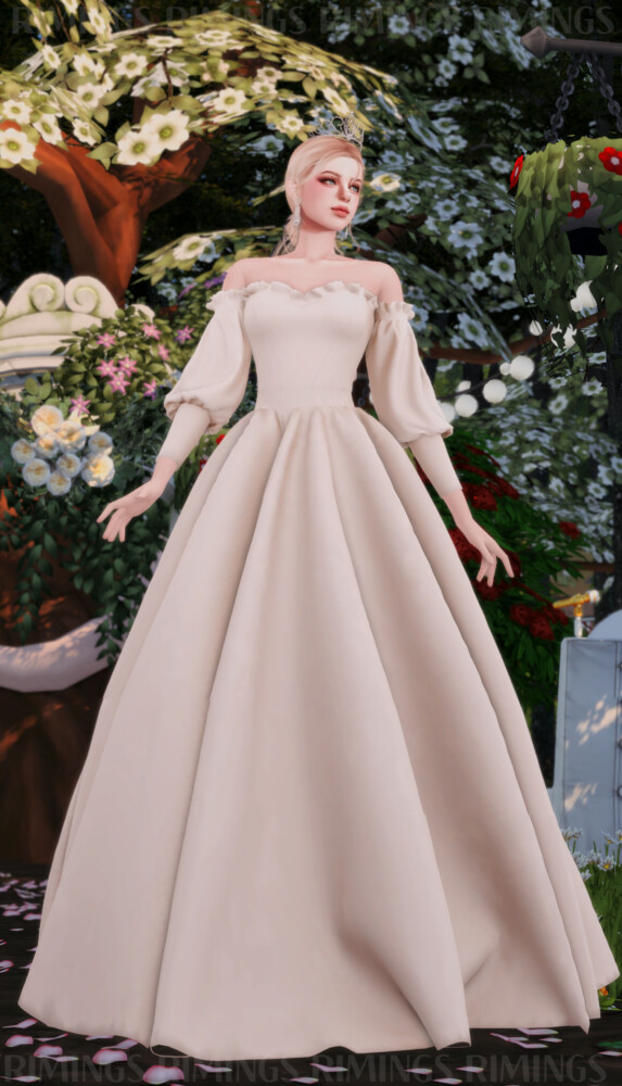 Sims 4 Wedding Dress Set at RIMINGs