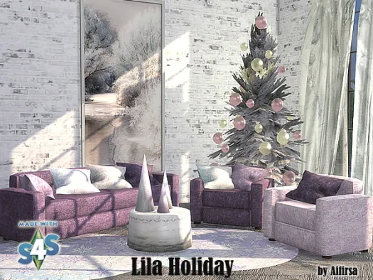 Sims 4 Lila Holiday living at Aifirsa