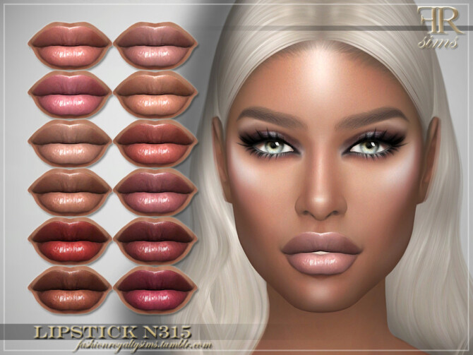 Sims 4 Lipstick N315 by FashionRoyaltySims at TSR