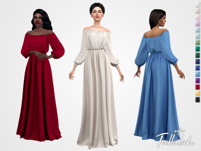 Sims 4 Tallulah Dress by Sifix at TSR