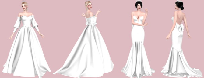Sims 4 Wedding Dress Set at RIMINGs