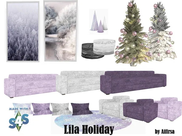 Sims 4 Lila Holiday living at Aifirsa