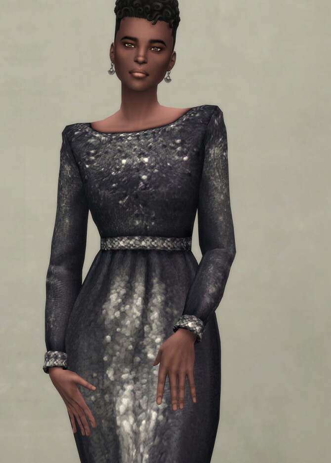 Sims 4 Green Sequin Gown at Rusty Nail