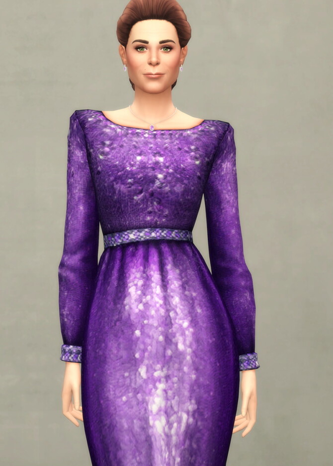 Sims 4 Green Sequin Gown at Rusty Nail