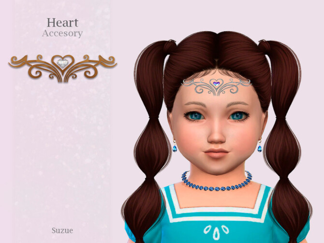 Sims 4 Heart Accesory Toddler by Suzue at TSR