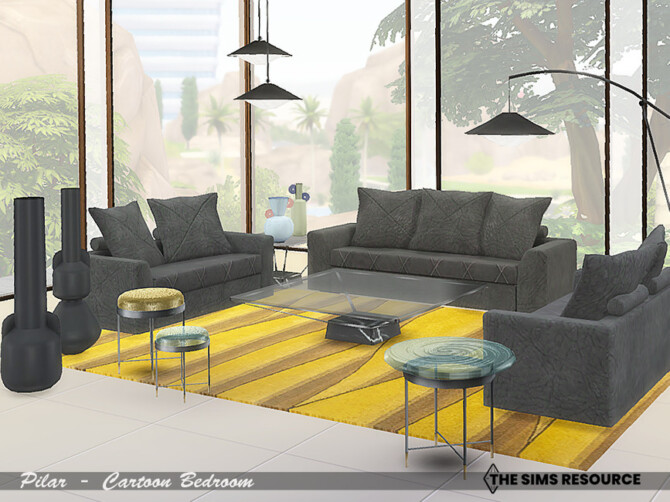 Sims 4 Preface Living by Pilar at TSR