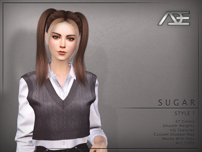 Sims 4 Sugar Style 1 (Hairstyle) by Ade Darma at TSR