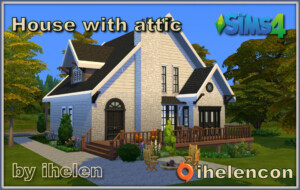 House with attic by ihelen at ihelensims