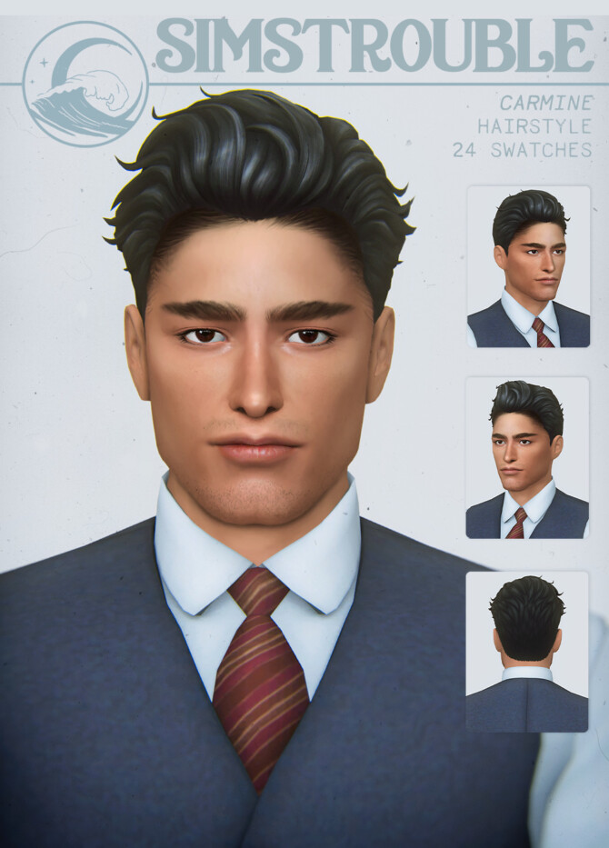 Sims 4 CARMINE Hairstyle at SimsTrouble