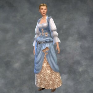 TSM Commoner Corset Gathered Dress – for all ages at Medieval Sim Tailor