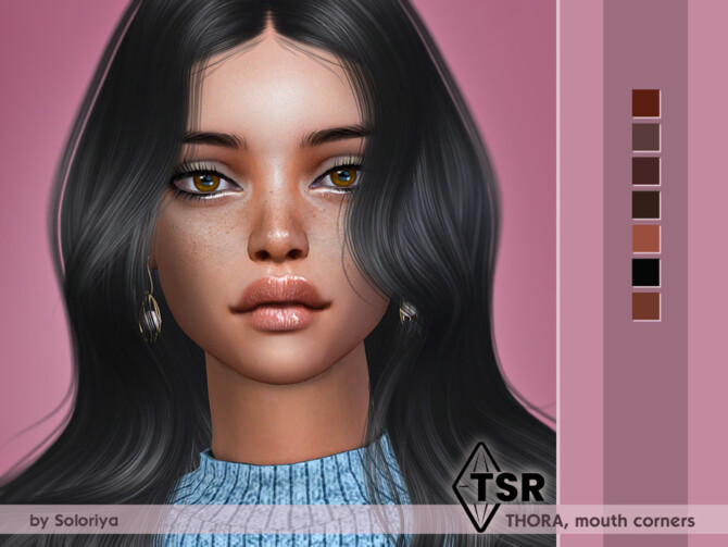 Sims 4 Mouth Corners Thora by soloriya at TSR