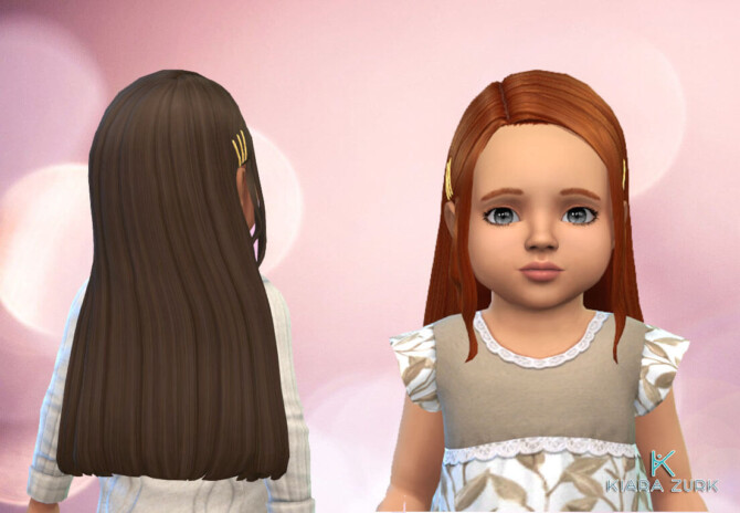 Sims 4 Delia Hairstyle for Toddlers + Clips at My Stuff Origin