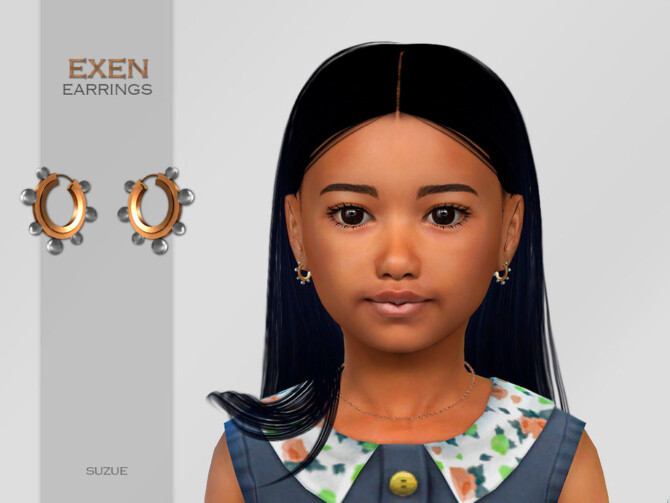 Sims 4 Exen Earrings Child by Suzue at TSR