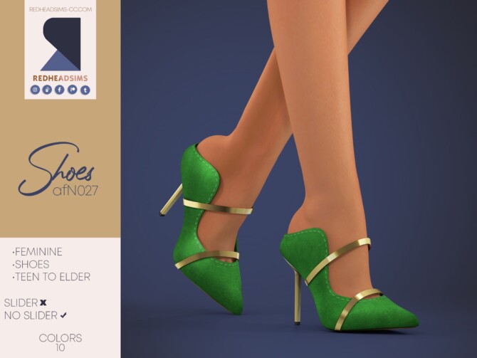 Sims 4 AF SHOES N027 at REDHEADSIMS