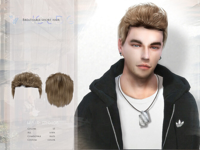 Breathable short hair by wingssims at TSR » Sims 4 Updates