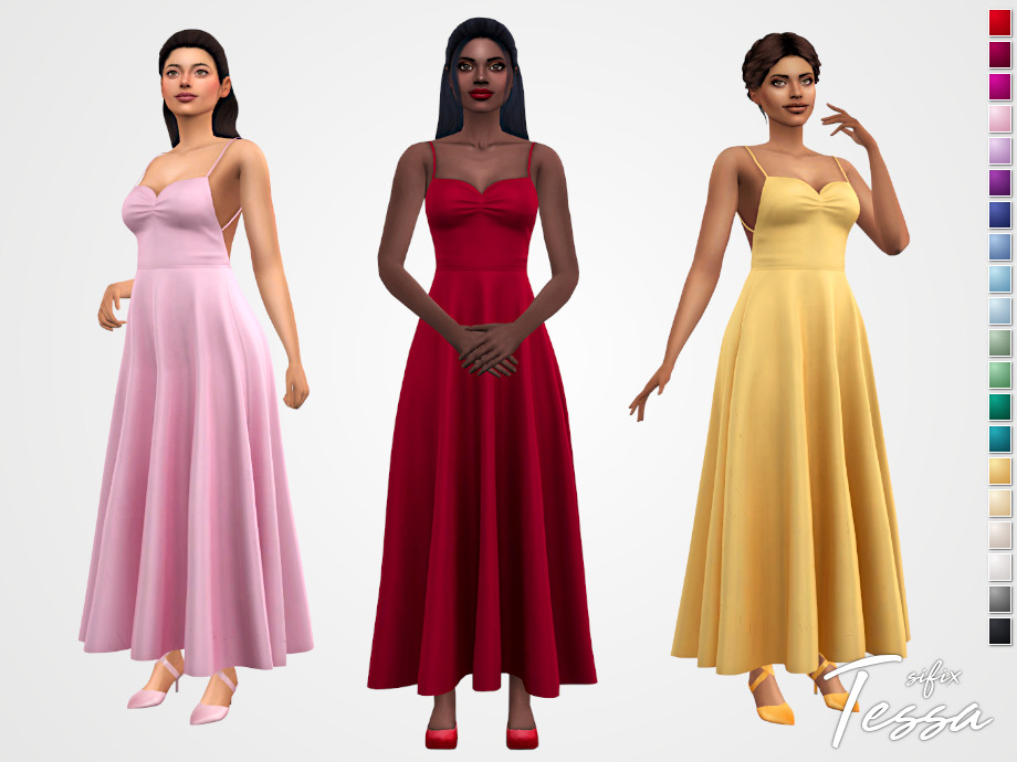 Tessa Dress By Sifix At Tsr » Sims 4 Updates