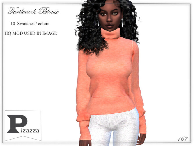 Sims 4 Turtleneck Blouse by pizazz at TSR