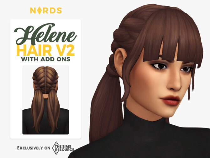 Sims 4 Helene Hair V2 by Nords at TSR