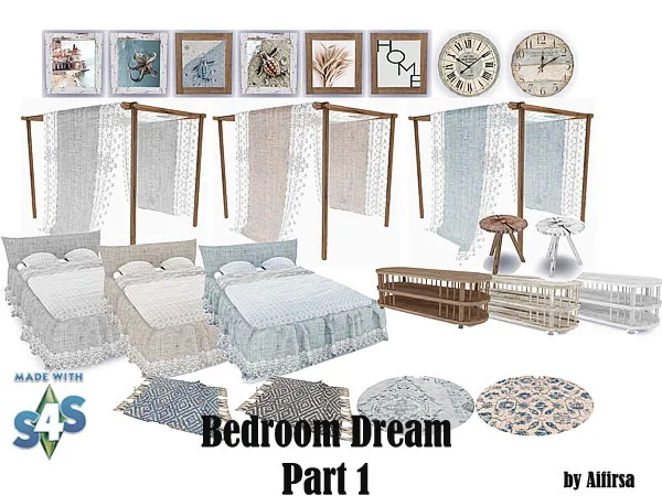 Sims 4 Dream bedroom part 1 at Aifirsa