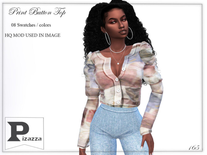 Sims 4 Print Button Top by pizazz at TSR
