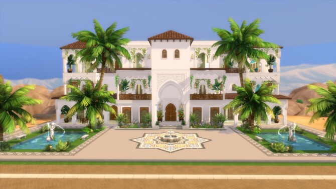 Sims 4 Banana’s oasis mansión (No CC) by mamba black at Mod The Sims 4