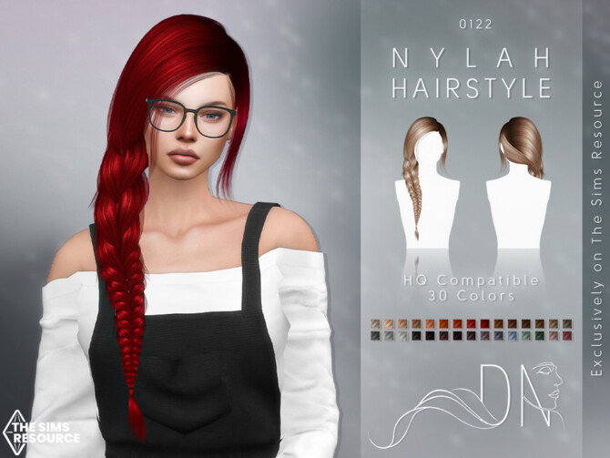 Sims 4 Nylah Hairstyle by DarkNighTt at TSR