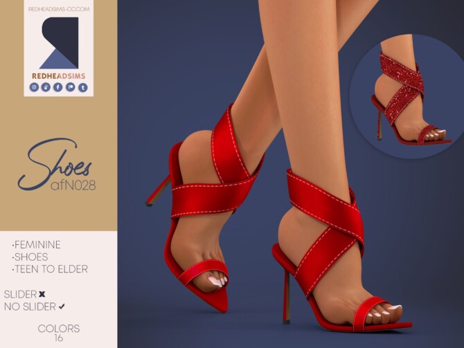 Sims 4 AF SHOES N028 at REDHEADSIMS
