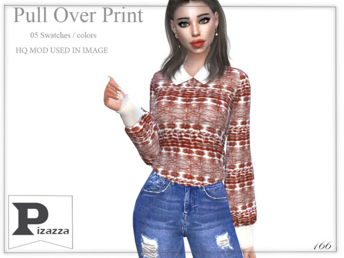 Sims 4 Pull Over Print by pizazz at TSR