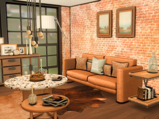 Sims 4 Dove Living + Dining by xogerardine at TSR