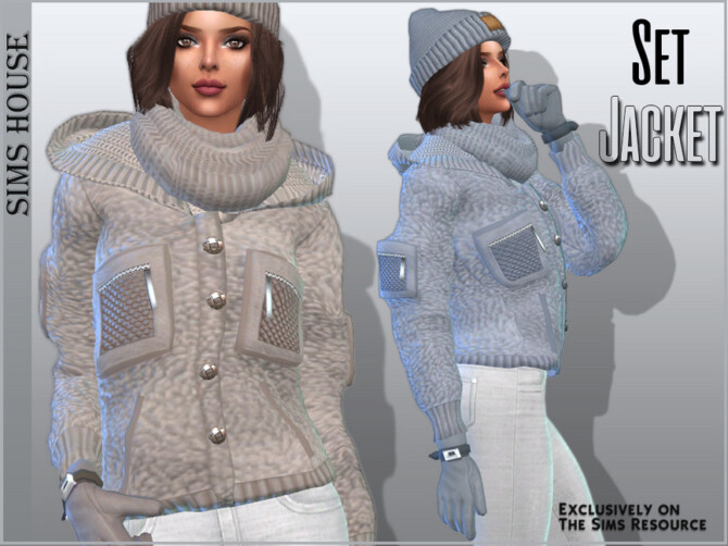 Sims 4 Set Womens Teddy Jacket by Sims House at TSR