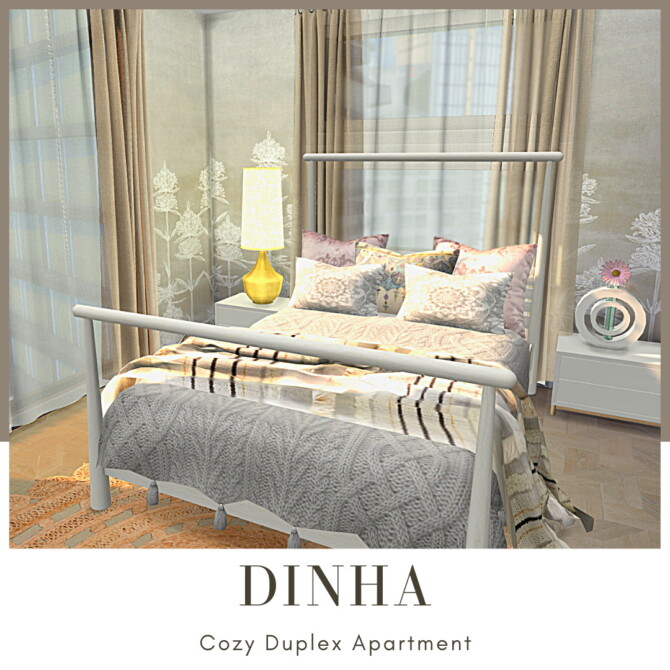 Sims 4 COZY DUPLEX APARTMENT at Dinha Gamer