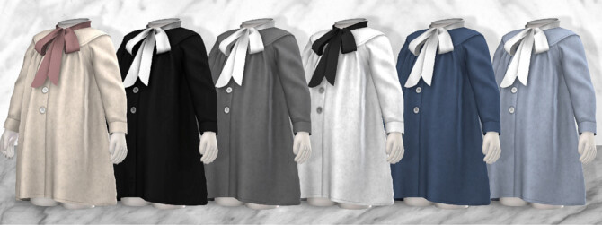 Sims 4 Nellie Vintage Coat at TØMMERAAS