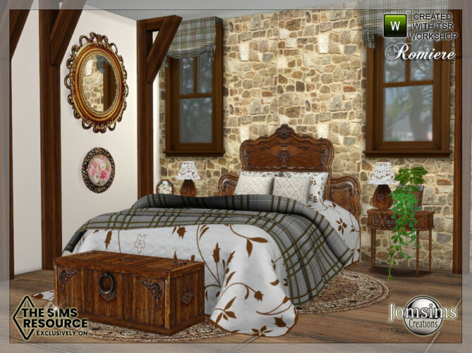 Sims 4 Romiere bedroom by jomsims at TSR