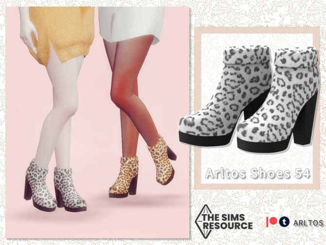 Sims 4 Leopard boots 54 by Arltos at TSR