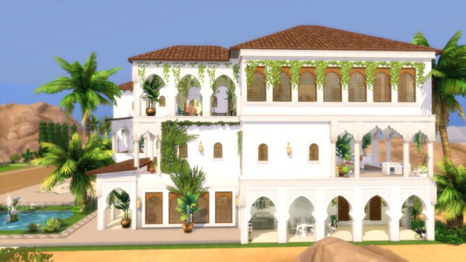 Sims 4 Banana’s oasis mansión (No CC) by mamba black at Mod The Sims 4