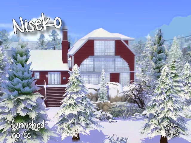 Sims 4 Niseko house by Oldbox at All 4 Sims