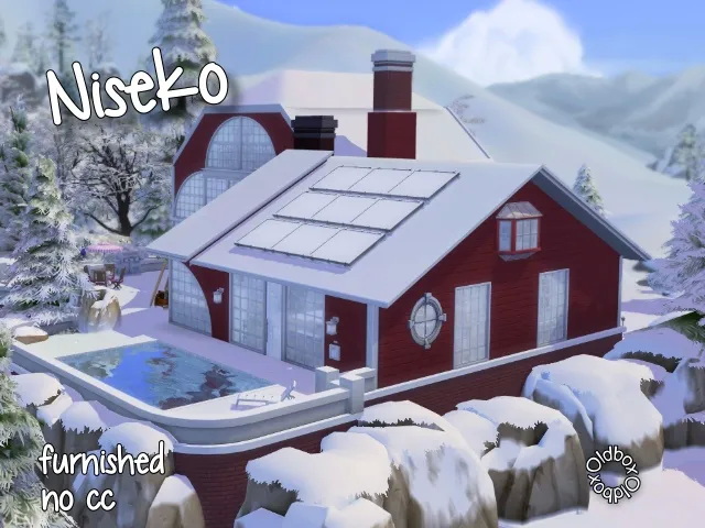 Sims 4 Niseko house by Oldbox at All 4 Sims