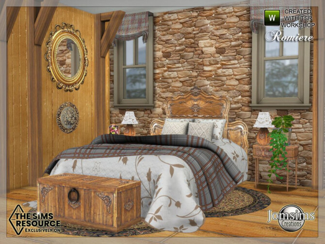 Sims 4 Romiere bedroom by jomsims at TSR