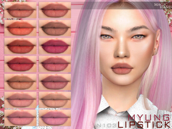 Sims 4 Myung Lipstick N103 by MagicHand at TSR