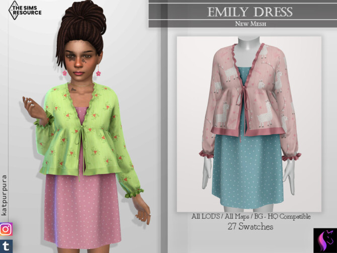 Sims 4 Emily Dress by KaTPurpura at TSR