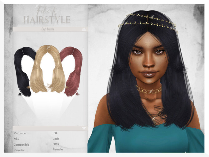 Sims 4 Felicity (Hairstyle) by JavaSims at TSR