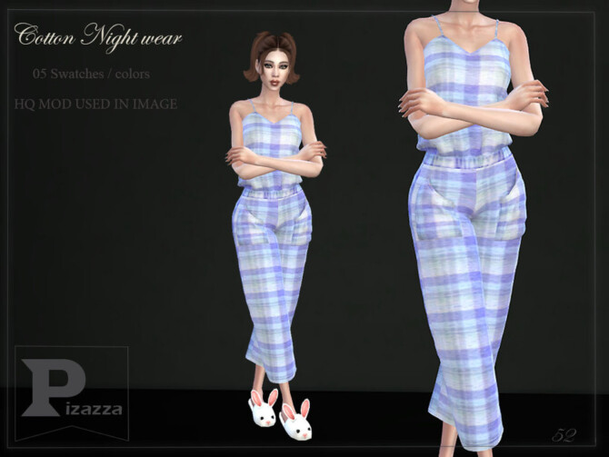 Sims 4 Cotton Nightwear by pizazz at TSR