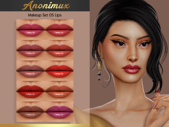 Sims 4 Makeup Set 05   Lipstick by Anonimux Simmer at TSR